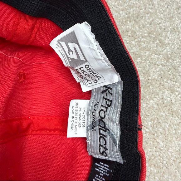 Snap On red Hat Cap One Size fitted ball cap - Picture 8 of 11